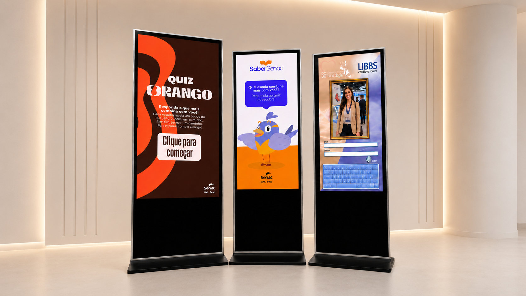 Totens interativos para eventos corporativos